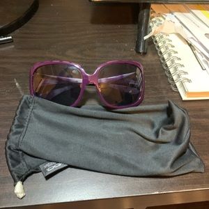 Purple Oakley sunglasses